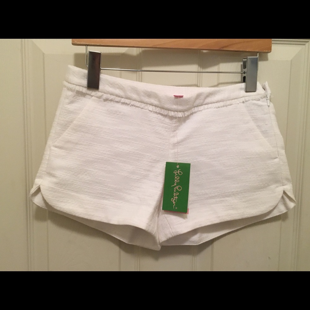 NWT! Lilly Pulitzer White Adie Shorts Size 00